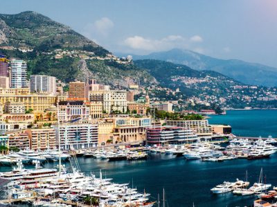 Cityscape and harbour of Monte Carlo. Principality of Monaco